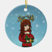 Verkleuring van Japanse anterieure keramische bome Keramisch Ornament (Voorkant)