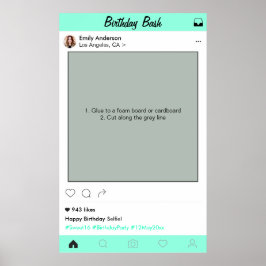 Verkleuring van Lijst van geboortedag Prop Foto Bo Poster