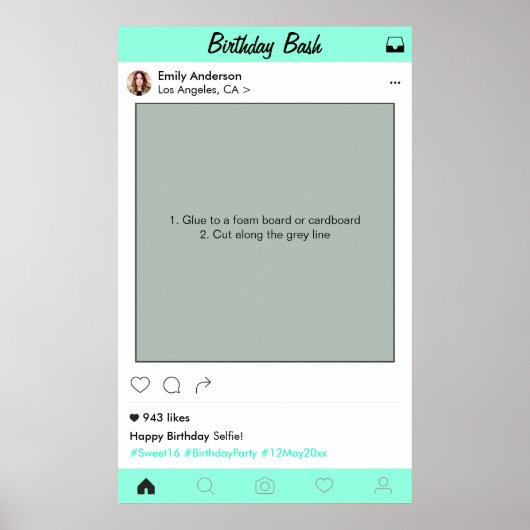 Verkleuring van Lijst van geboortedag Prop Foto Bo Poster (Voorkant)