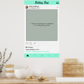 Verkleuring van Lijst van geboortedag Prop Foto Bo Poster (Keuken)