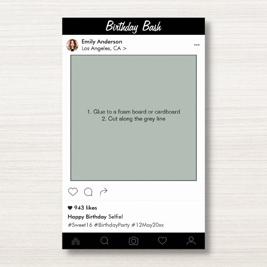 Verkleuring van Lijst van geboortedag Prop Foto Bo Poster