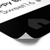 Verkleuring van Lijst van geboortedag Prop Foto Bo Poster (Hoek)