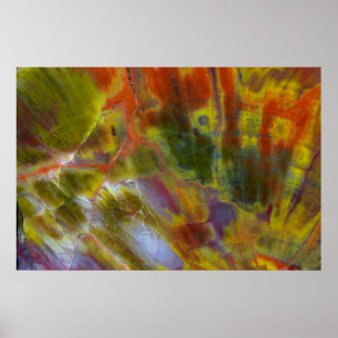 Verkleurste versteende boom poster