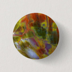 Verkleurste versteende boom ronde button 3,2 cm