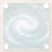 Verkleven melkweg glazen onderzetter (Achterkant)