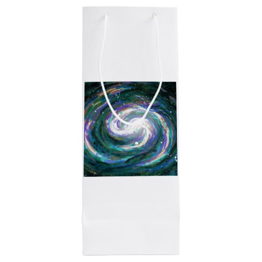 Verkleven melkweg wijn cadeautas (Achterkant)