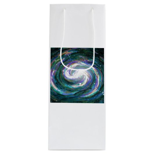 Verkleven melkweg wijn cadeautas (Voorkant)