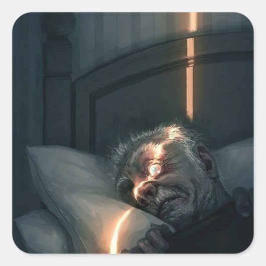 Verklikkerhart — Evil Vulture Eye Vierkante Sticker (Voorkant)