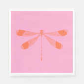 verklikkervlieg in roze en Oranje Servet (Voorkant)