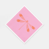  verklikkervlieg in roze en Oranje Servet (Hoek)