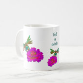 verklikkervlieg op Zinnia Flower Personated Koffiemok (Voorkant links)