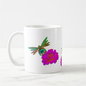 verklikkervlieg op Zinnia Flower Personated Koffiemok (Links)