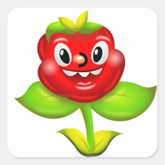 verklikster vierkante sticker (Voorkant)