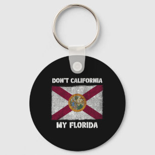 Verknal Californië mijn Florida Fl-vlag lokale zon Sleutelhanger
