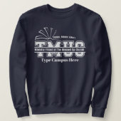 Verknipte Kerk Heren Varsity Navy Campus Trui (Design voorkant)