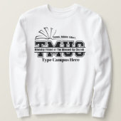 Verknipte Kerk Heren Varsity Wit Campus Trui (Design voorkant)