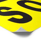 verkocht bord geel zwart poster (Hoek)