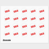 Verkocht Bord Ronde Sticker (Vel)