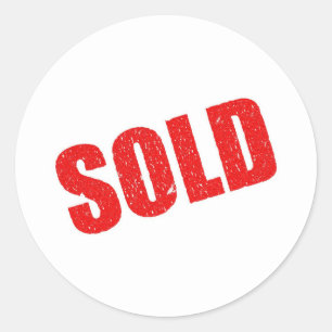 Verkocht Bord Ronde Sticker