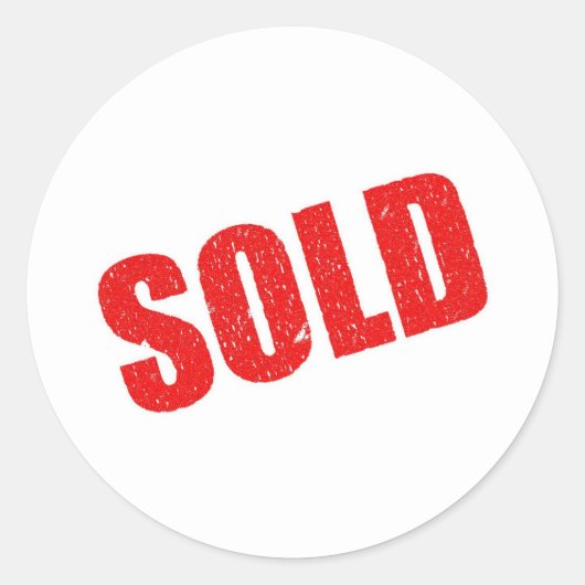 Verkocht Bord Ronde Sticker (Voorkant)