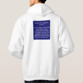 Verkocht! Faith Quote met Lavender Text op Midnigh Hoodie (Achterkant)