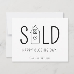 Verkocht Happy Closing Day Real Estate Heart House Kaart