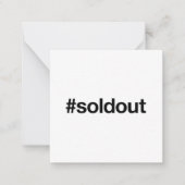 VERKOCHT Hashtag Notitiekaartje (Voorkant)