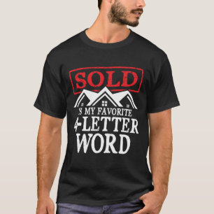 Verkocht is Mijn favoriete woord van 4 letters: on T-shirt