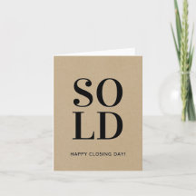VERKOCHT Kraft Papier Gelukkige Sluitingsdag Vastg