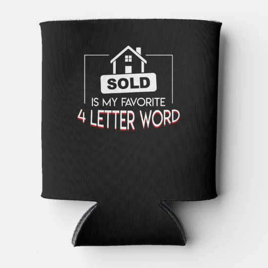 Verkocht Mijn favoriete 4 Letter Word Jobs Shirt Blikjeskoeler (Voorkant)