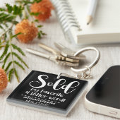 verkocht mijn favoriete 4-letterwoord real estate  sleutelhanger (Voorkant Rechts)