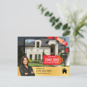 VERKOCHT onroerend goed Advert verkoopagent gestro Briefkaart (Staand voorkant)