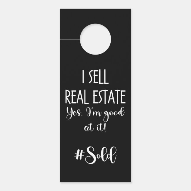 verkocht onroerend-goedteken, deurhanger (Voorkant)