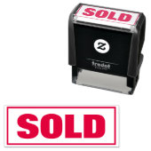 VERKOCHT rode zelfinktrubberen stempel voor het be (In situ)