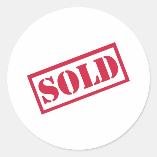 Verkocht Ronde Sticker (Voorkant)