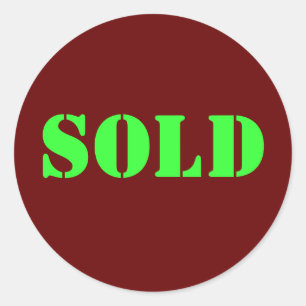 VERKOCHT RONDE STICKER
