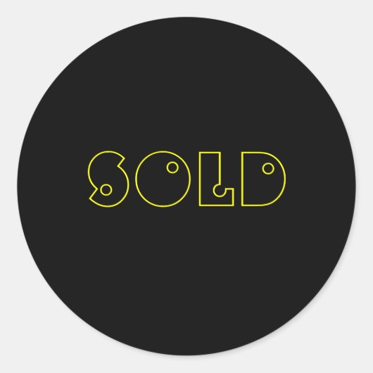 VERKOCHT RONDE STICKER (Voorkant)