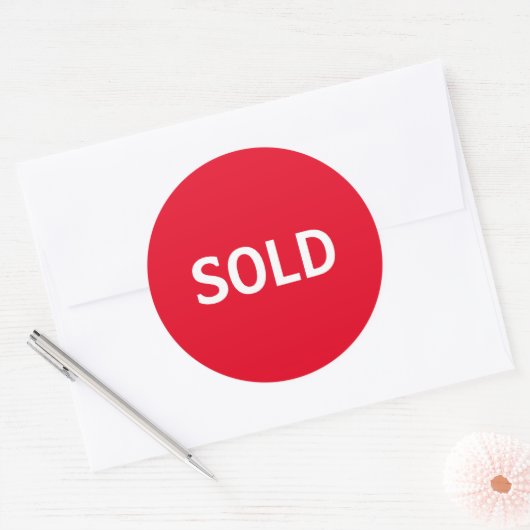 Verkocht Ronde Sticker (Envelop)