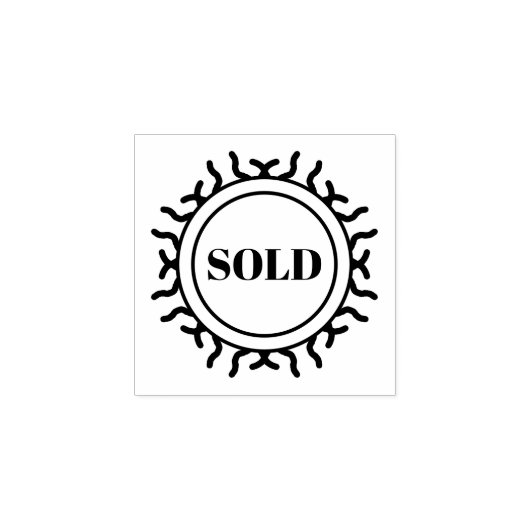 Verkocht Rubberstempel (Afrduk)