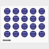 Verkocht! Scriptcitaat met Lavender Text Ronde Sticker (Vel)