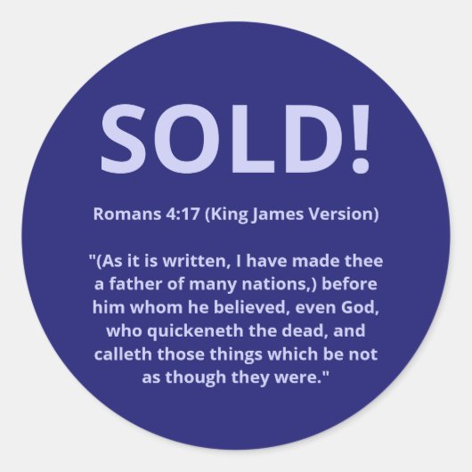 Verkocht! Scriptcitaat met Lavender Text Ronde Sticker (Voorkant)