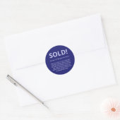 Verkocht! Scriptcitaat met Lavender Text Ronde Sticker (Envelop)
