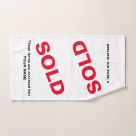 VERKOCHT Spaarhanddoek voor de verkoop van onroere Handdoek