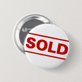 Verkocht teken ronde button 5,7 cm (Voorkant /achterkant)