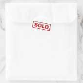 Verkocht teken ronde sticker (Tas)