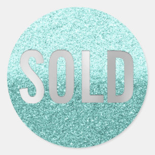 Verkocht uit Grey Ocean Beach Real Estate Agent Ronde Sticker
