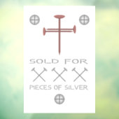 Verkocht voor 30 stuks zilver raamsticker (Vel 3)