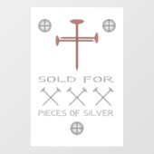 Verkocht voor 30 stuks zilver raamsticker (Vel)