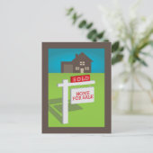 Verkocht! We kochten een huis! Briefkaart (Staand voorkant)