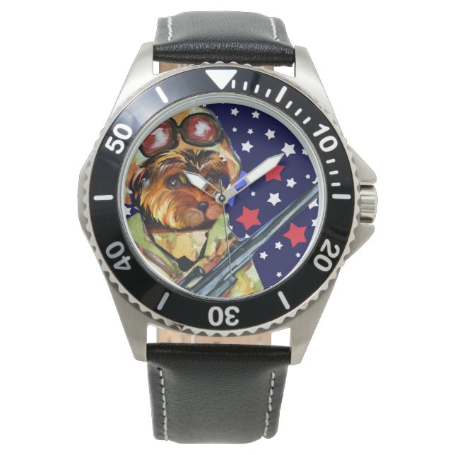 VERKOCHT YORKIE POO HORLOGE (Voorkant)